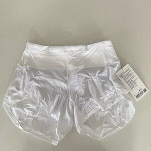 Lululemon Speed Up HR Lined Short 4” – White – Size 4 – NWT